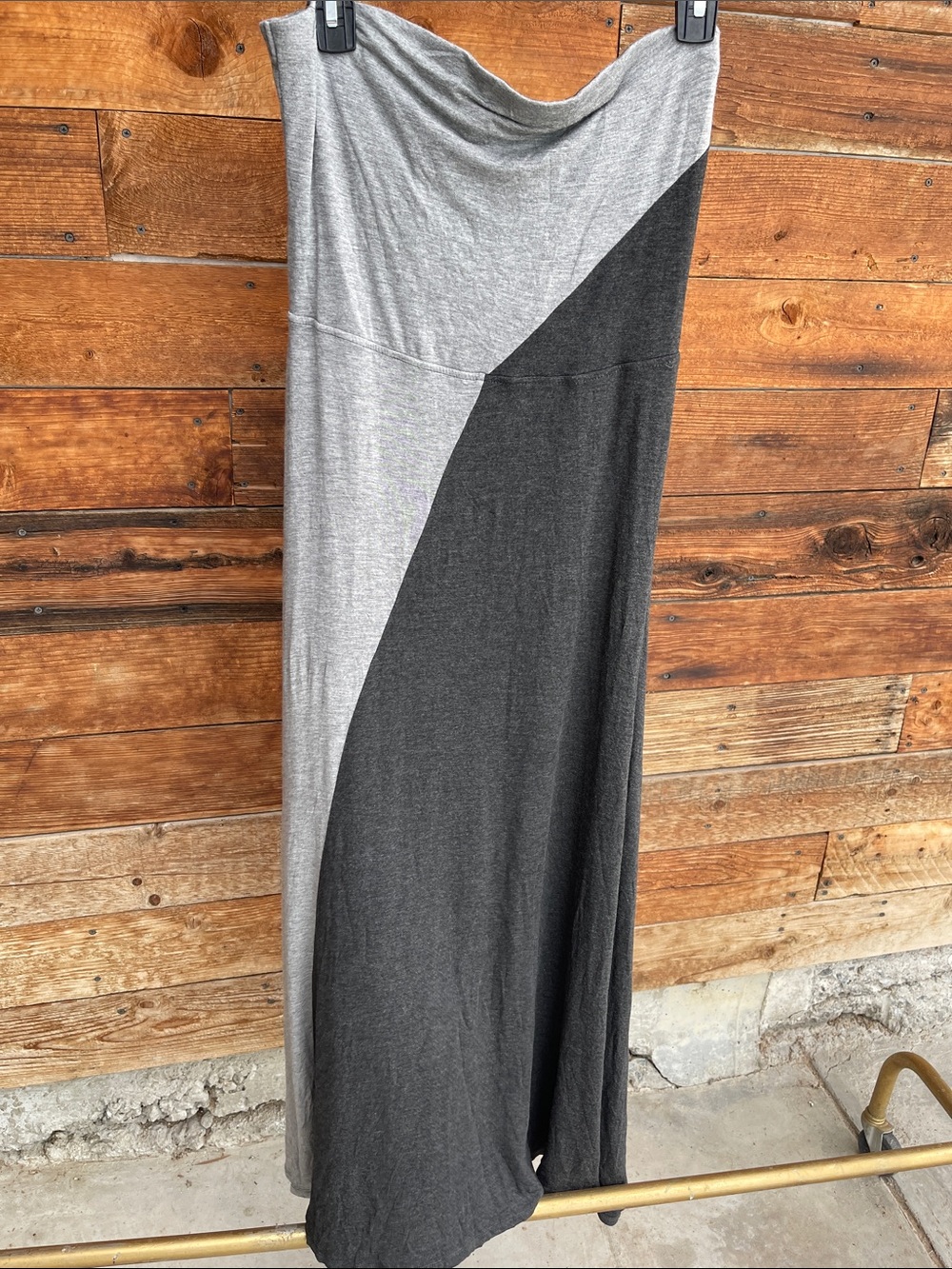 Mossimo Supply Co. Two-Tone Gray and Charcoal Maxi Dress